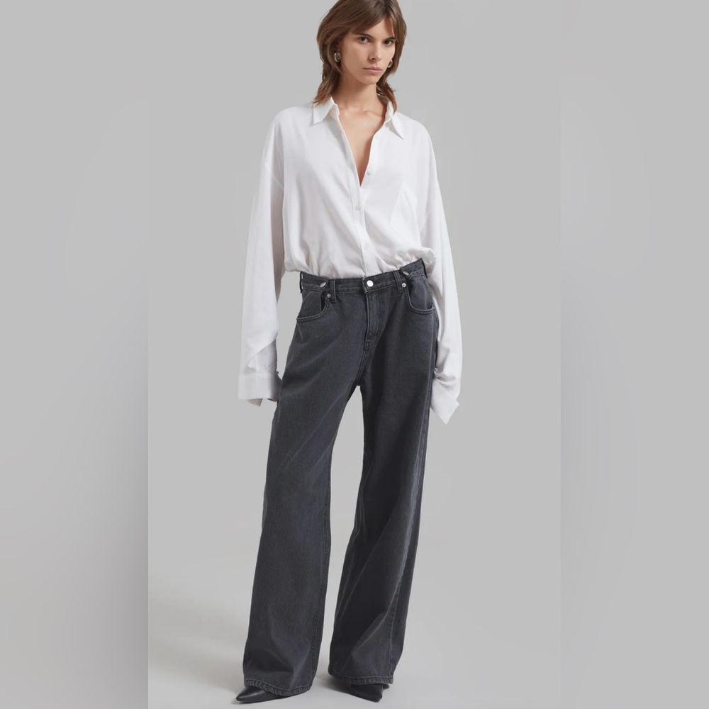 The Frankie Shop-Hayla Denim Pants, Grey Wash